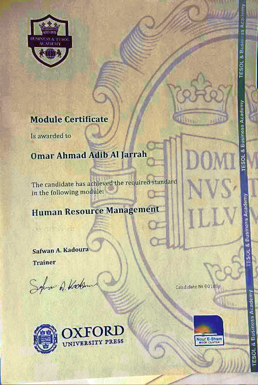 Human Resource Management Certificate