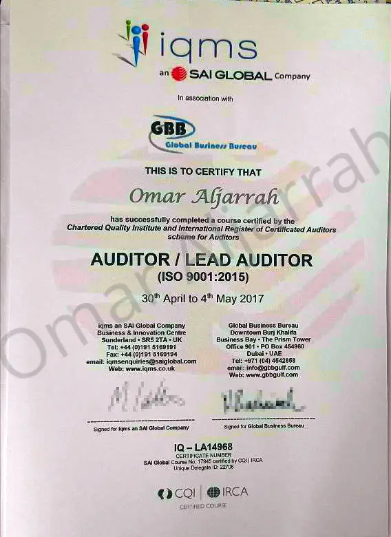 ISO Lead Auditor