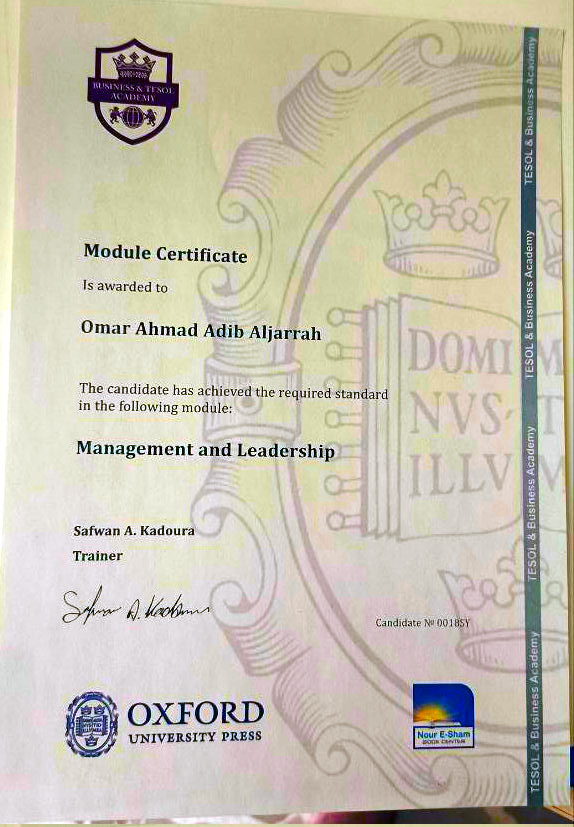 Management Leadership Certificate