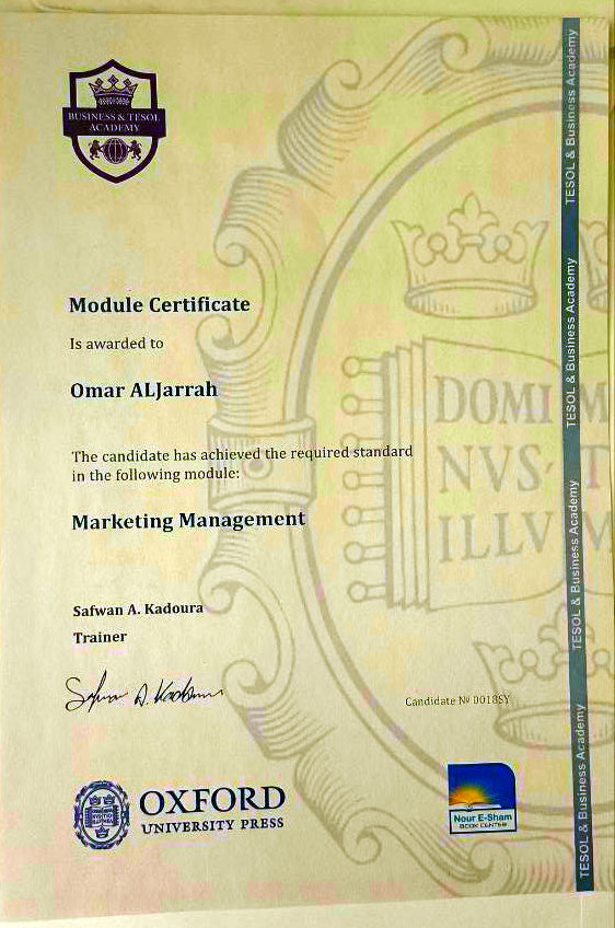 Marketing Management Certificate