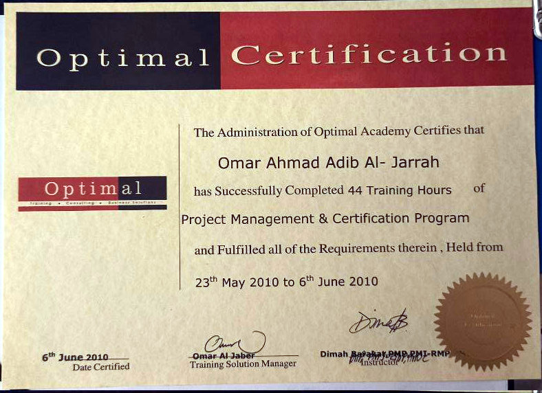 Project Management Certificate